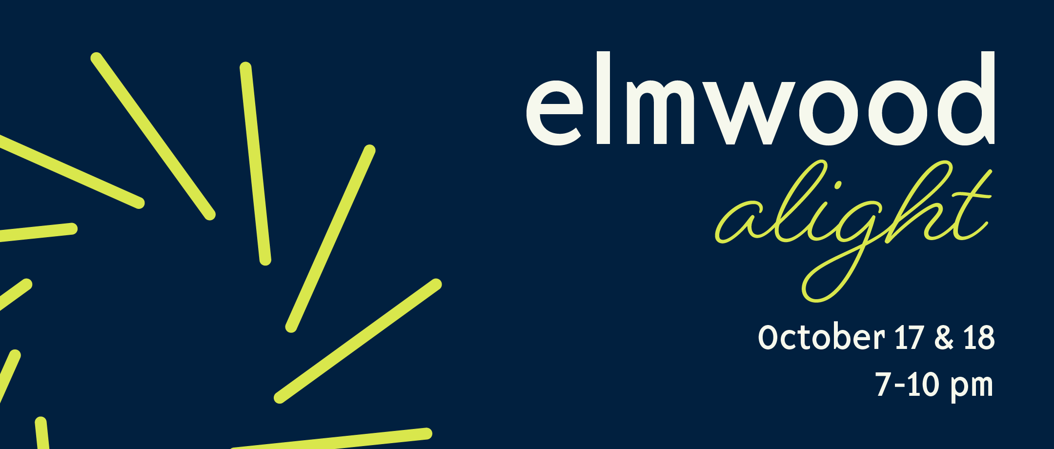 Elmwood Alight promo graphic image