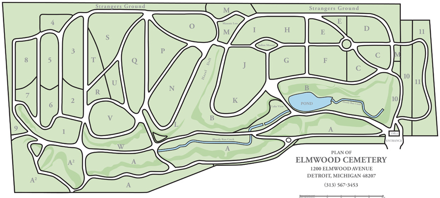 Elmwood Cemetery Map2012