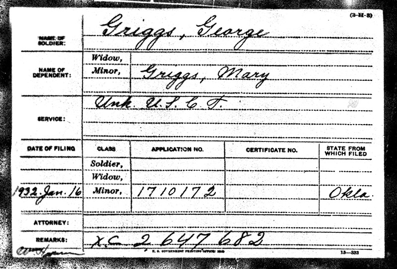 George H Griggs USCT Military Paper Elmwood web