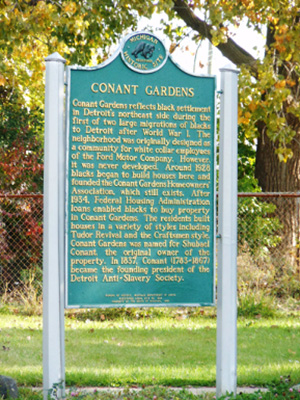 Michigan Historical Marker for Conant Gardens